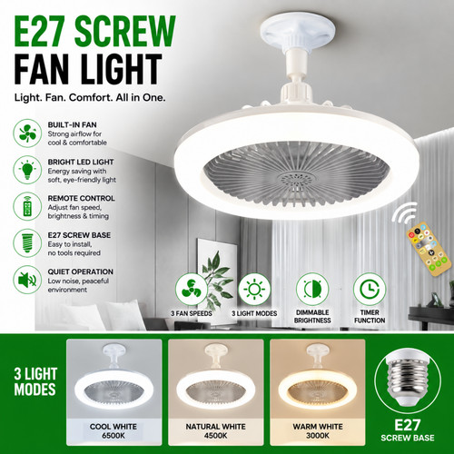 Ceiling fan light with - light, remote