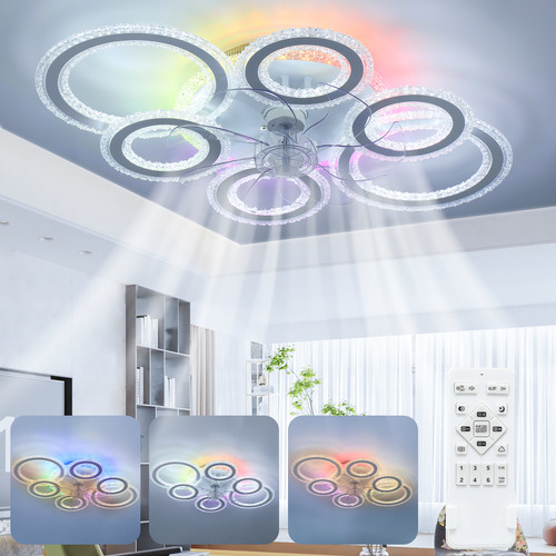 Rgb led ceiling - fan, colorful