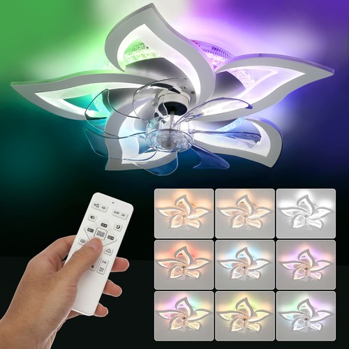 Led ceiling fan with light - led,