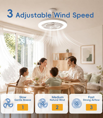 Led ceiling fan light - ceiling, dimmable