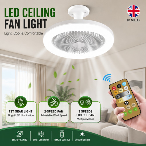 Led ceiling fan light with - light,