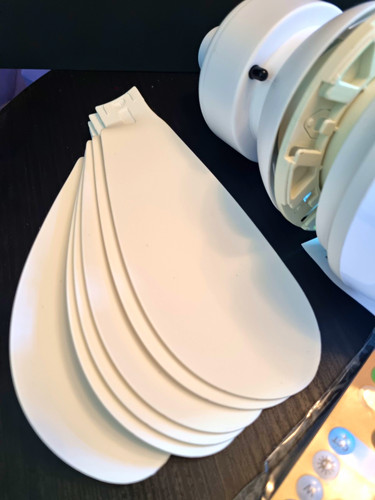 White ceiling fan with light - white,