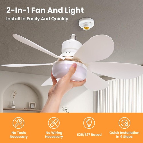 E27 ceiling fan - fan, remote