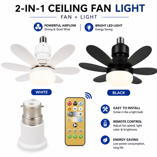 40w led ceiling fan - led, light